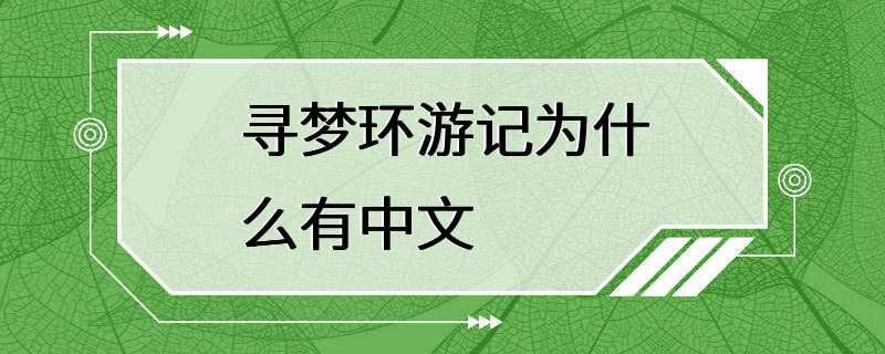 寻梦环游记为什么有中文