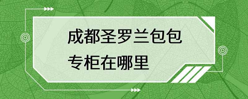 成都圣罗兰包包专柜在哪里