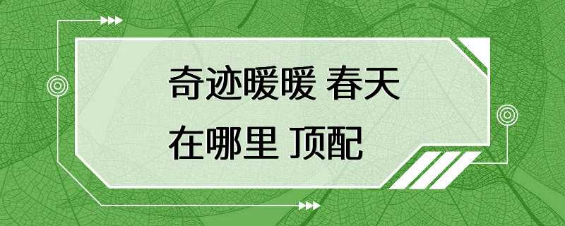 奇迹暖暖 春天在哪里 顶配