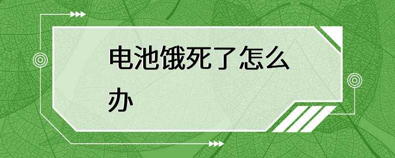 电池饿死了怎么办