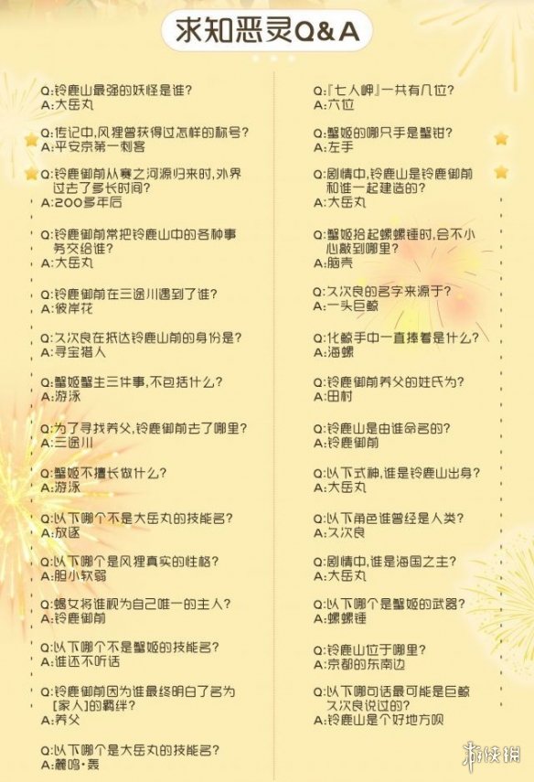 《阴阳师》以下角色谁曾经是人类 四周年麓海归途求知恶灵答案