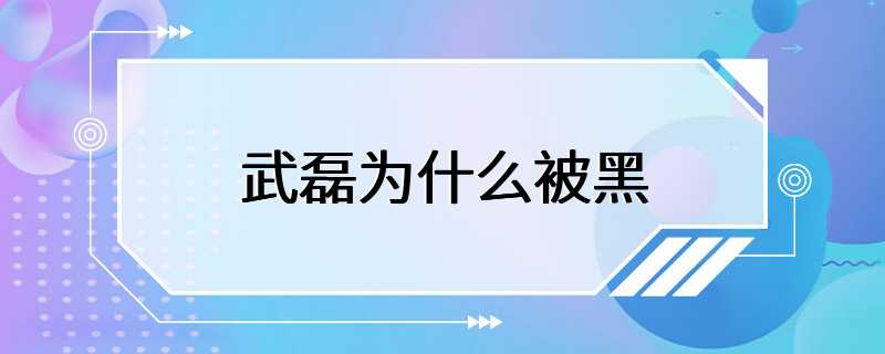 武磊为什么被黑