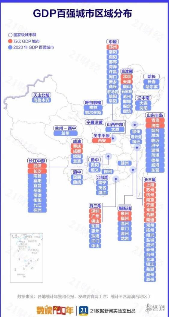 最新中国城市gdp百强榜 2020中国城市GDP百强榜